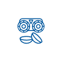 Amplia gama de lentes y prótesis oculares Icon